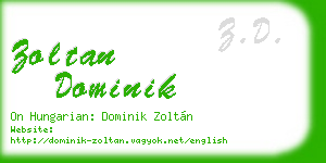 zoltan dominik business card